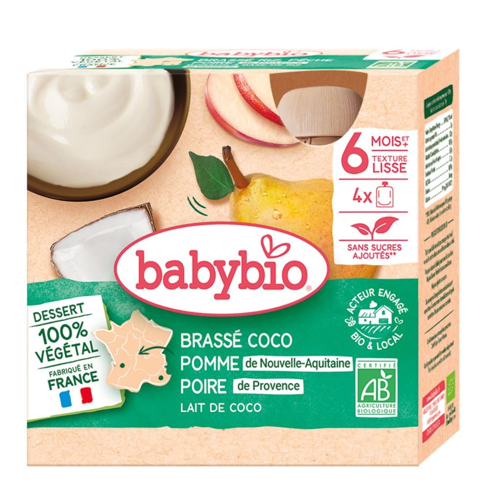 babybio-brass-coco-pomme-poire-bio-4-gourdes-de-85g image 1
