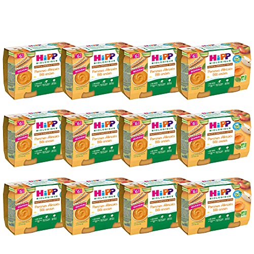 hipp-biologique-pommes-abricots-bl-ancien-pots-2x190g-d-s-6-mois-lot-de-24-pots- image 5