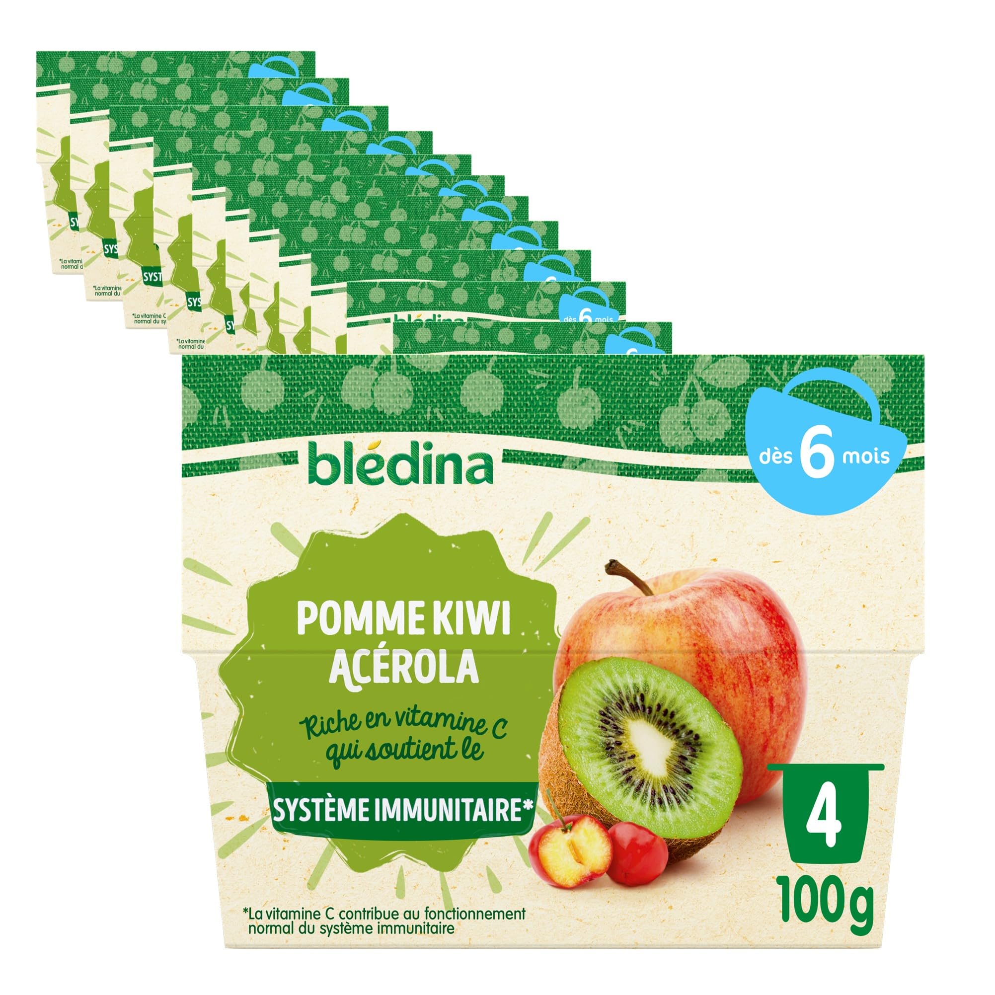 bl-dina-coupelles-de-fruits-pomme-kiwi-acerola-d-s-6-mois-48-coupelles-de-100g image 1