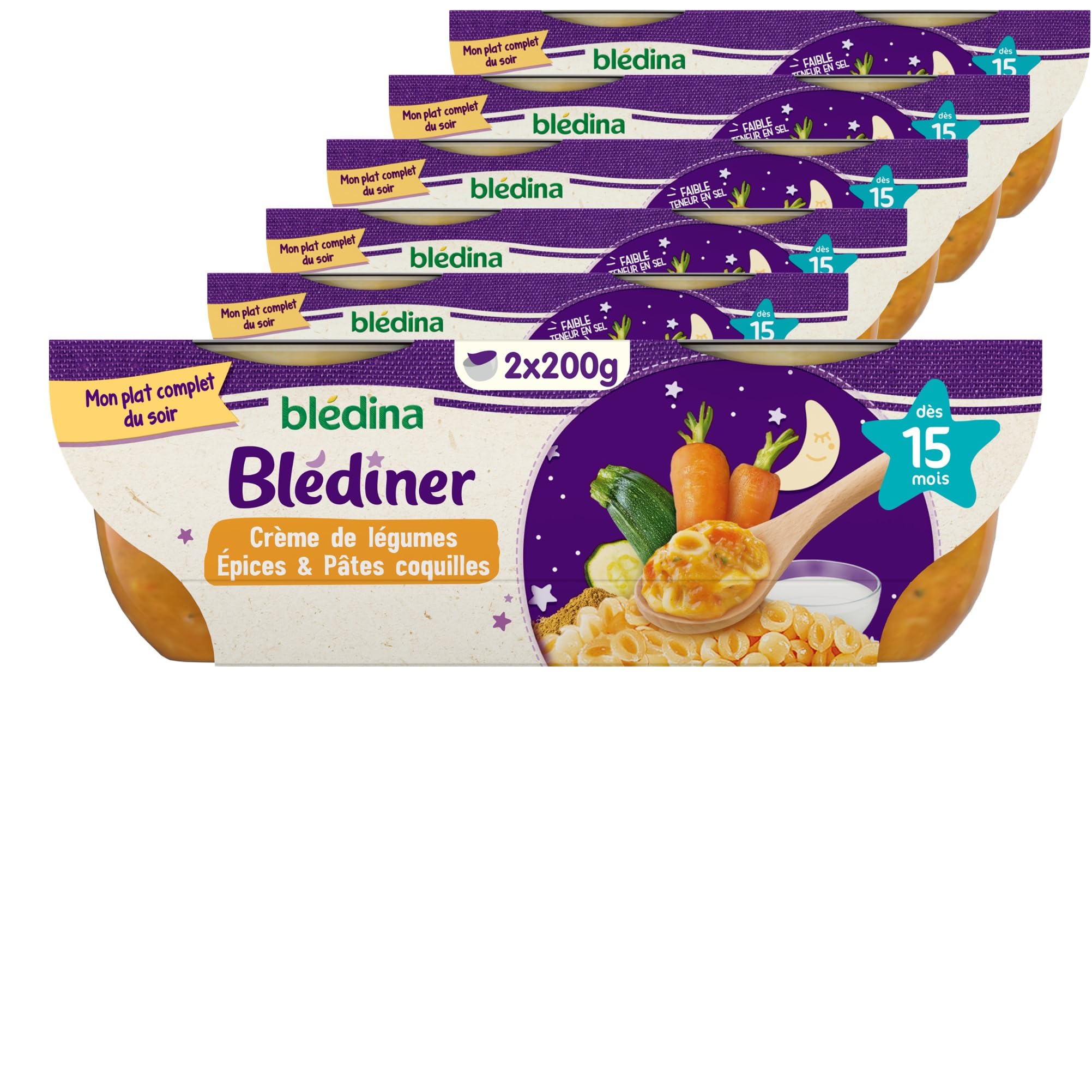 bl-dina-bl-diner-bol-d-ner-b-b-d-s-15-mois-cr-me-l-gumes-pices-douces-coquilles- image 1