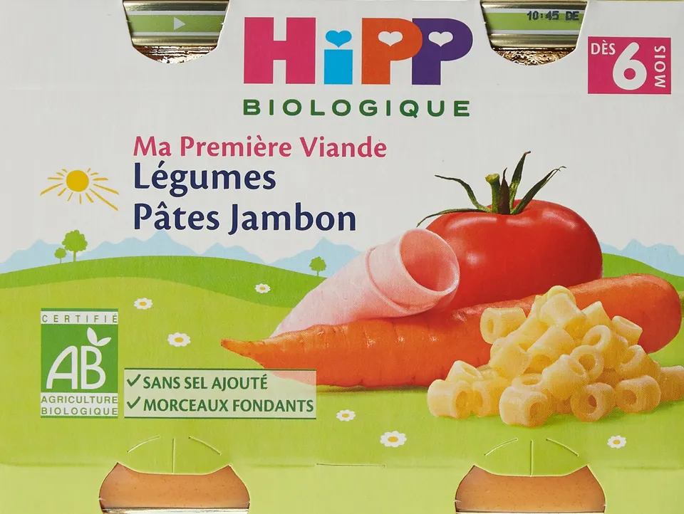 hipp-ma-premi-re-viande-l-gumes-bio-d-s-6-mois-12-pots-de-190-g-3-recettes image 1