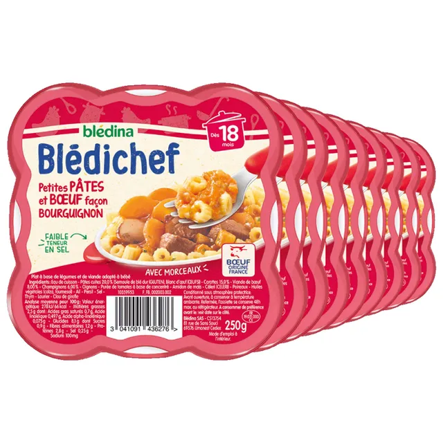 bl-dina-bl-dichef-d-s-18-mois-p-tes-b-uf-bourguignon-petits-morceaux-9x250g image 1