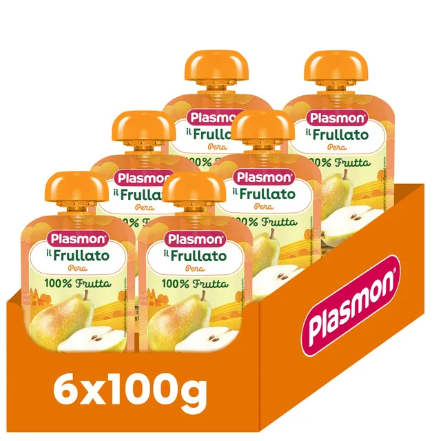 plasmon-frullato-100-fruits-poire-pur-smoothie-poire-d-s-le-d-but-du-sevrage-pac image 1