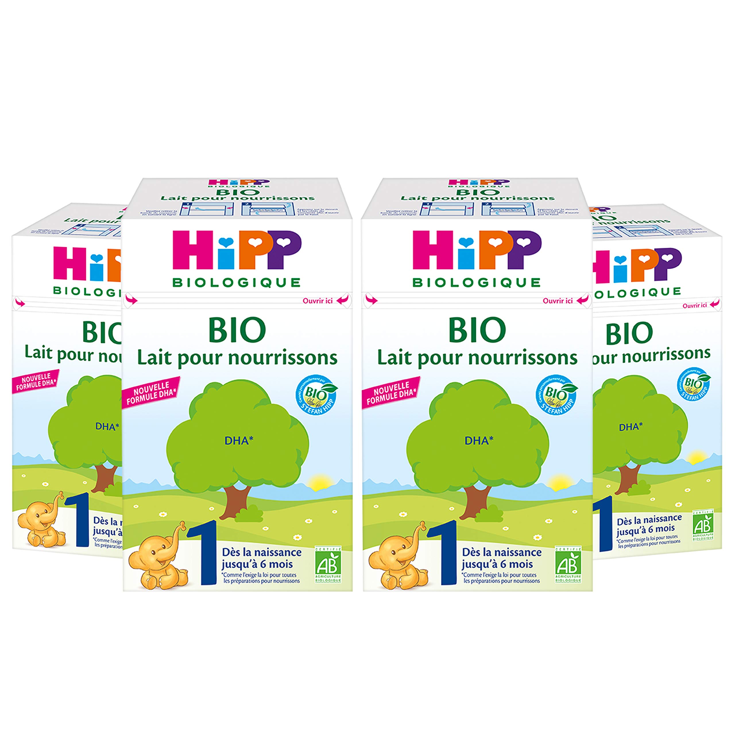 hipp-biologique-lait-1-pour-nourrissons-bio-600-g-lot-de-4-bo-tes image 1