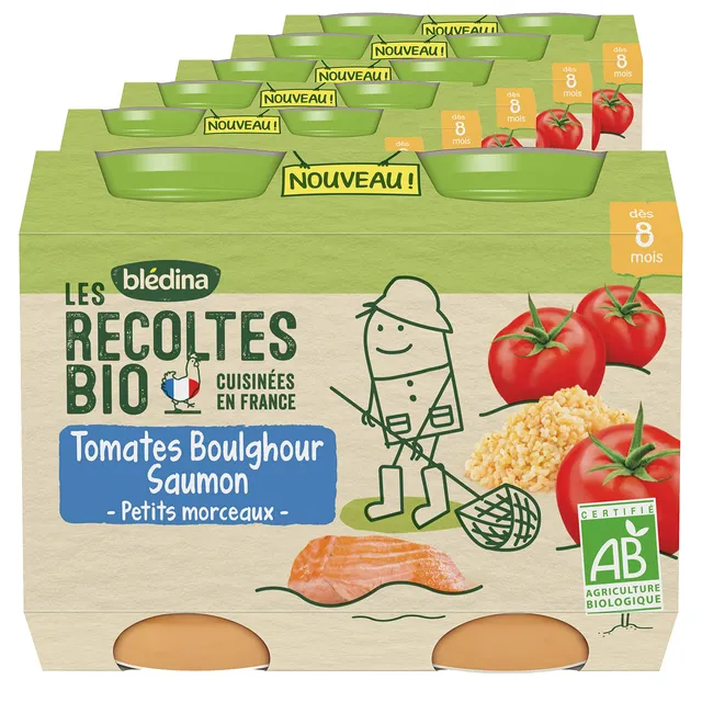bl-dina-les-r-coltes-bio-petits-pots-b-b-tomates-boulghour-saumon-d-s-8-mois-12- image 1