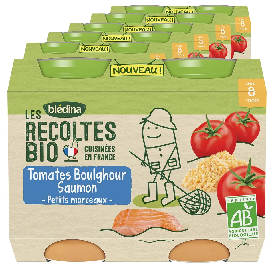 bl-dina-les-r-coltes-bio-petits-pots-b-b-tomates-boulghour-saumon-d-s-8-mois-12- image 1