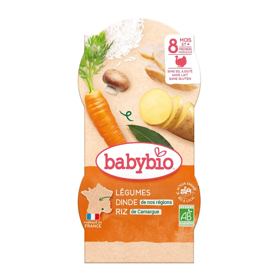 babybio-bols-mijot-l-gumes-dinde-fermi-re-du-poitou-riz-400-g image 1