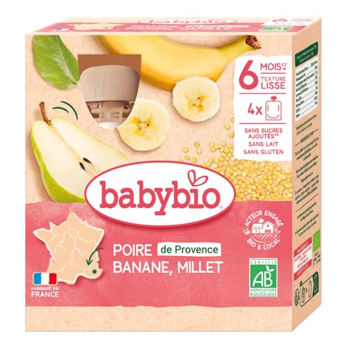 babybio-gourdes-fruits-poire-de-provence-banane-millet-4x90-g-6-mois-bio image 7