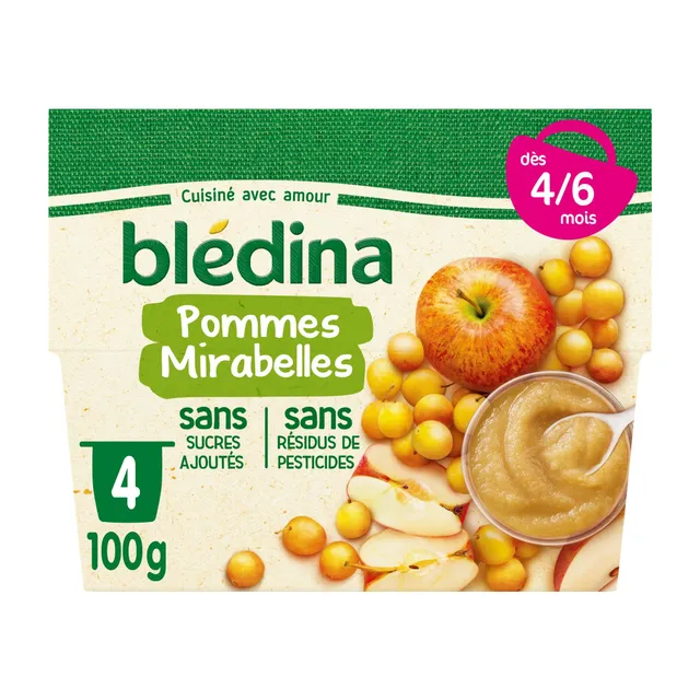 bl-dina-coupelles-fruits-pommes-mirabelles-d-s-4-6-mois-pack-de-4-coupelles-de-1 image 1