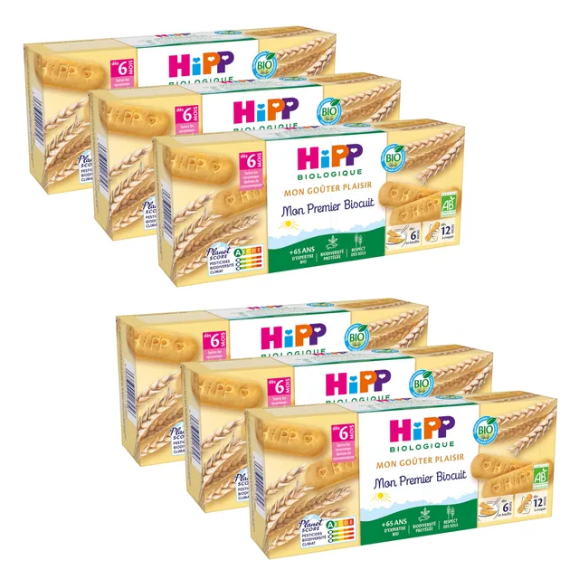 hipp-mon-premier-biscuit-bio-d-s-6-mois-lot-de-6-bo-tes-de-180g image 1