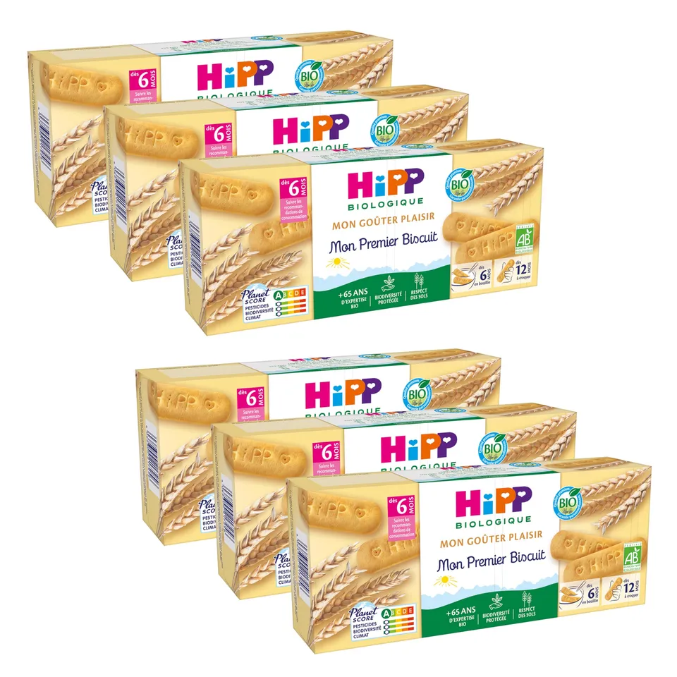 hipp-mon-premier-biscuit-bio-d-s-6-mois-lot-de-6-bo-tes-de-180g image 1
