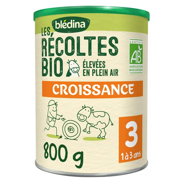 bl-dina-les-r-coltes-bio-croissance-lait-en-poudre-bio-10-36-mois-bo-te-800-g image 1