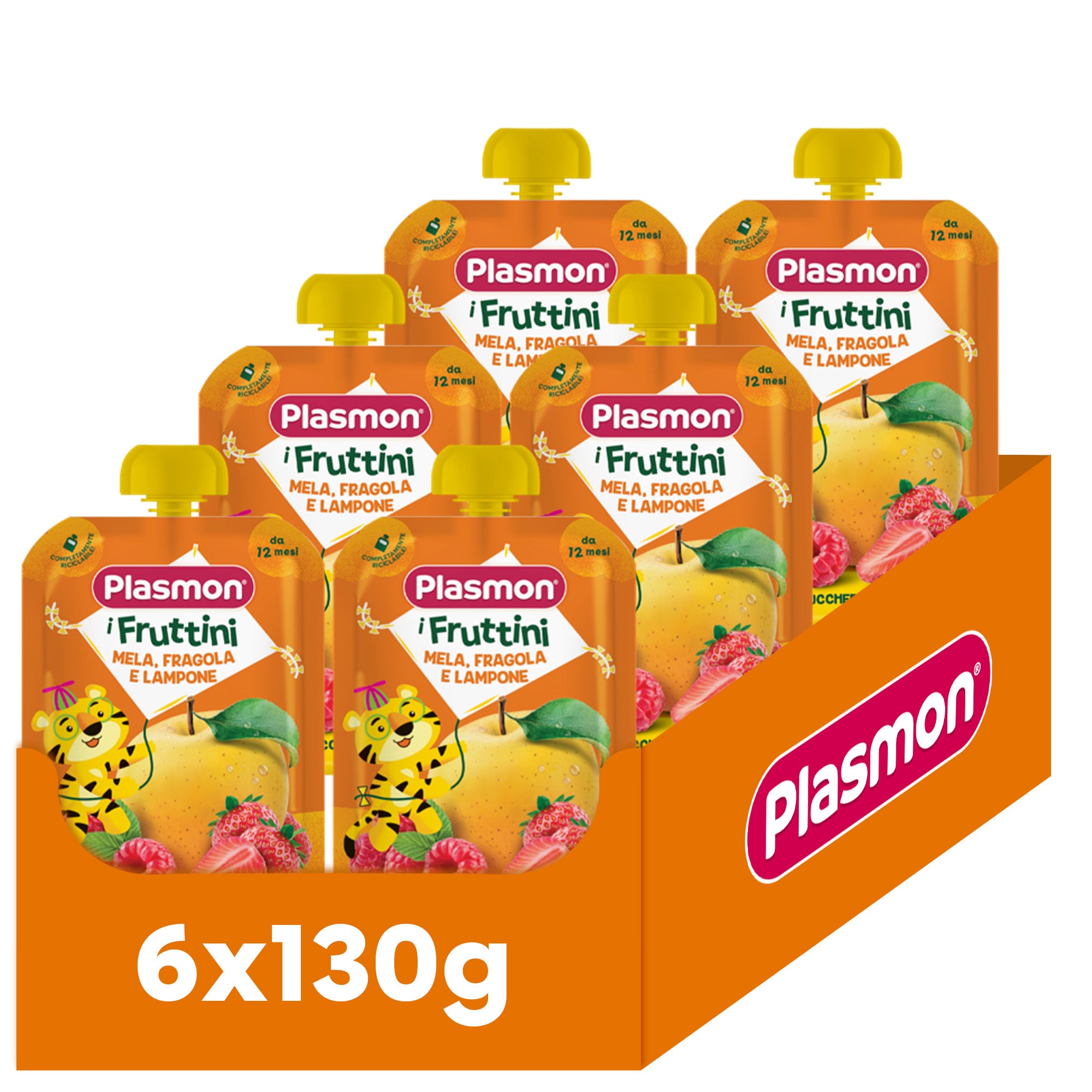 plasmon-i-fruttini-pomme-fraise-et-framboise-6x130-g image 1
