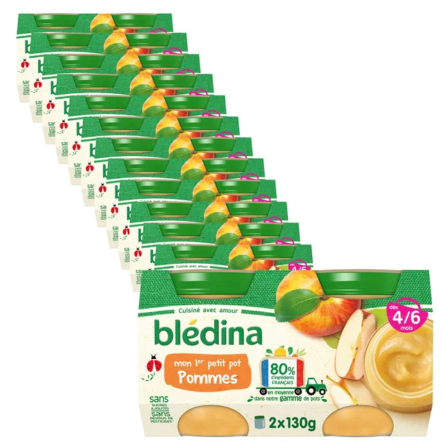 bl-dina-mon-1er-petit-pot-pommes-pur-e-de-fruits-sans-sucres-ajout-s-de-4-6-mois image 1