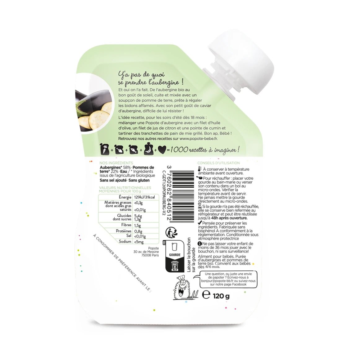 popote-l-aubergine-pur-e-de-l-gumes-bio-pour-b-b-d-s-4-6-mois image 2