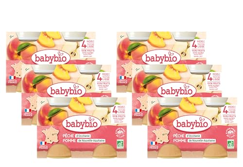 babybio-petits-pots-p-che-pomme-d-s-4-mois-2x130-g-lot-de-6-bio image 5