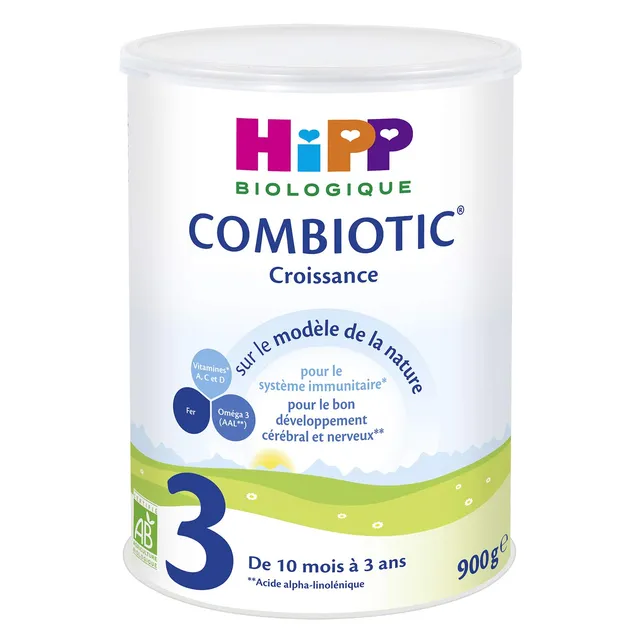 hipp-biologique-lait-3-combiotic-croissance-d-s-10-mois-3-bo-tes-de-900-g image 1