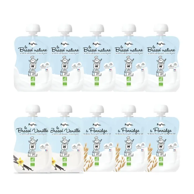 popote-les-lact-s-pack-d-couverte-10x-brass-nature-porridge-b-b-bio-d-s-6-mois image 1