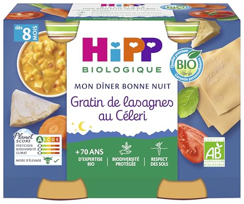 hipp-mon-d-ner-bonne-nuit-gratin-de-lasagnes-au-c-leri-bio-pots-2x190g-lot-de-12 image 5