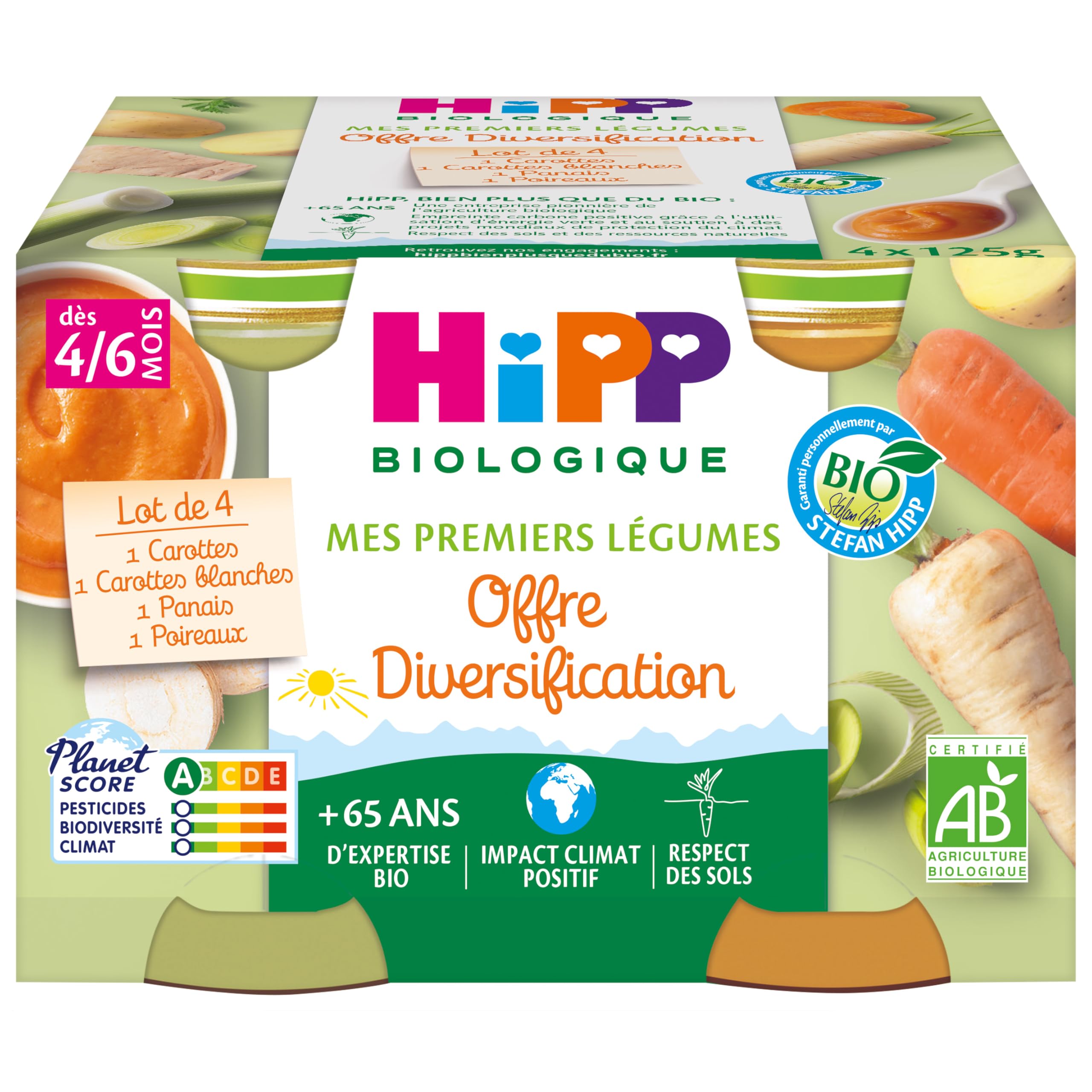hipp-biologique-mes-premiers-l-gumes-carottes-carottes-blanches-panais-poireaux- image 1