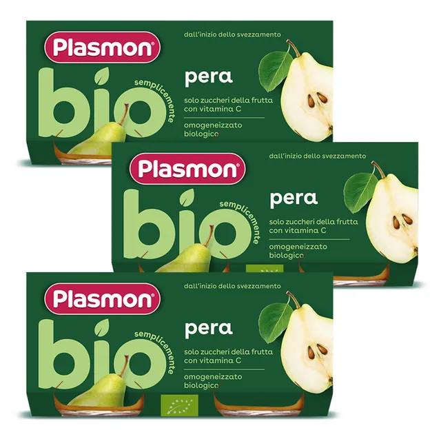 plasmon-bio-omogeneizzato-pera-petit-pot-b-b-fruit-poire-bio-6x80g image 1