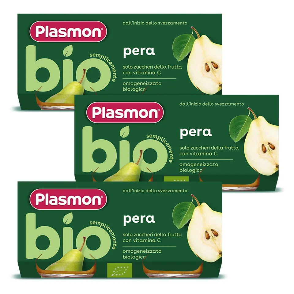 plasmon-bio-omogeneizzato-pera-petit-pot-b-b-fruit-poire-bio-6x80g image 1