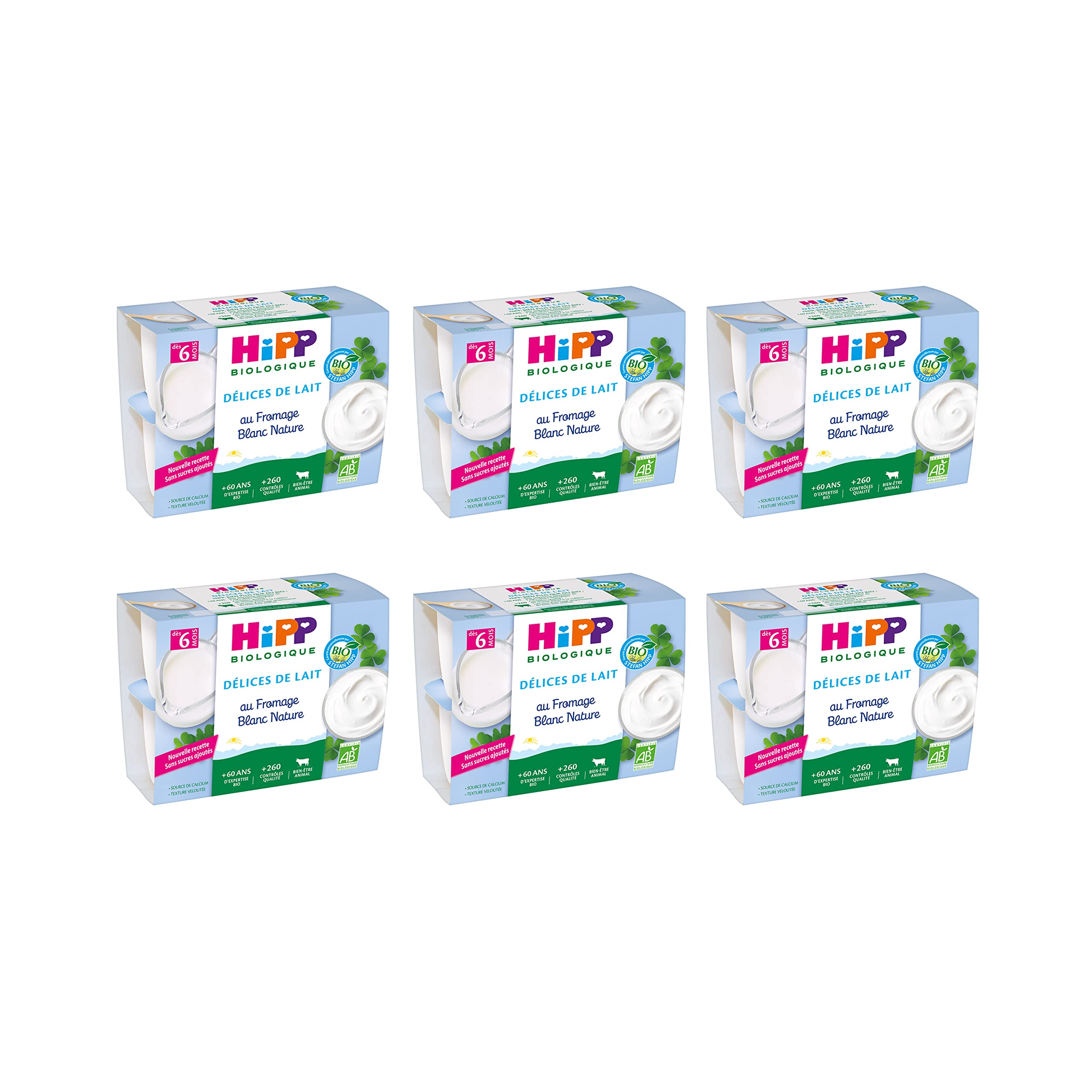 hipp-d-lices-de-lait-fromage-blanc-nature-bio-coupelles-d-s-6-mois-sans-sucres-a image 6