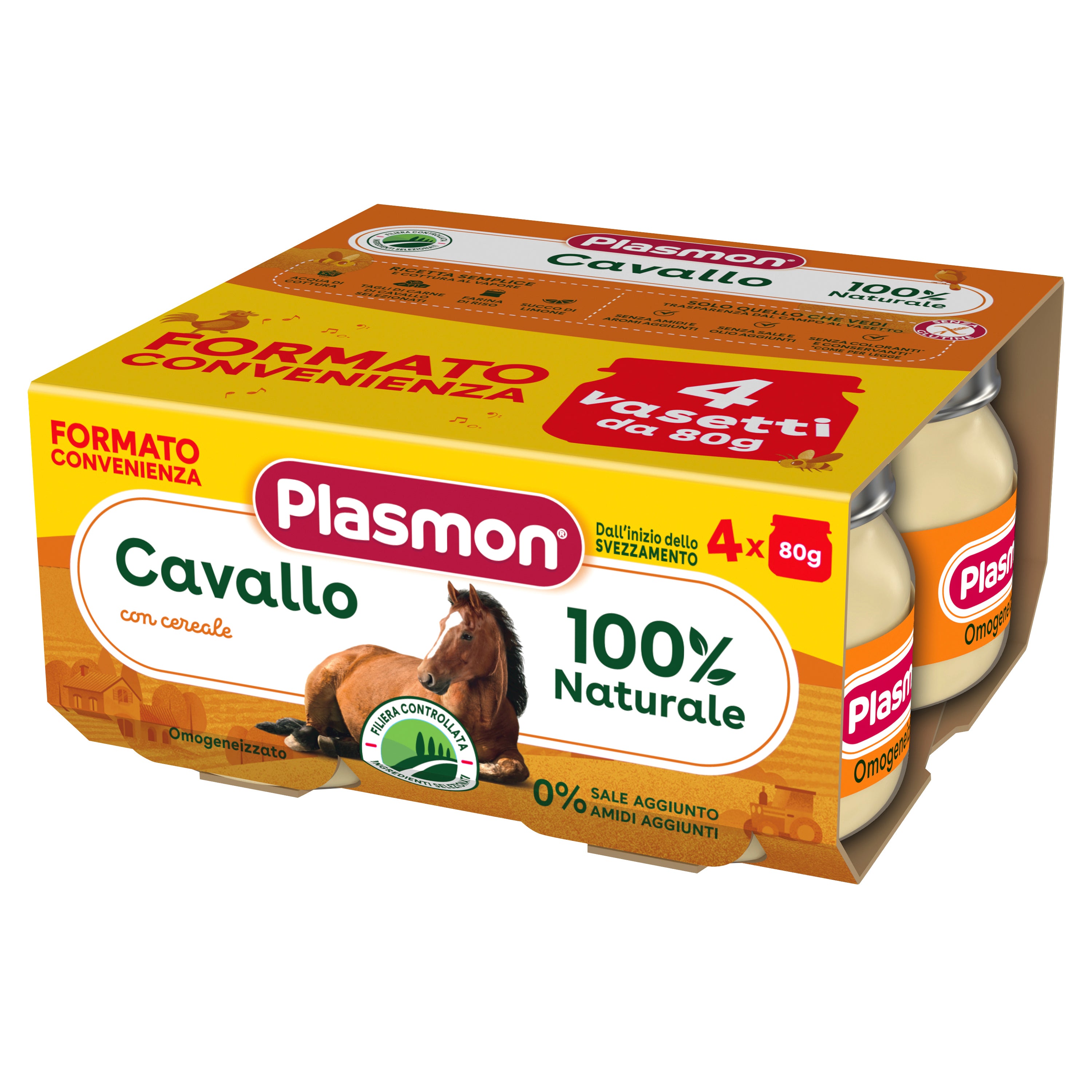 plasmon-omogeneizzato-cheval-et-c-r-ale-4x80g image 1
