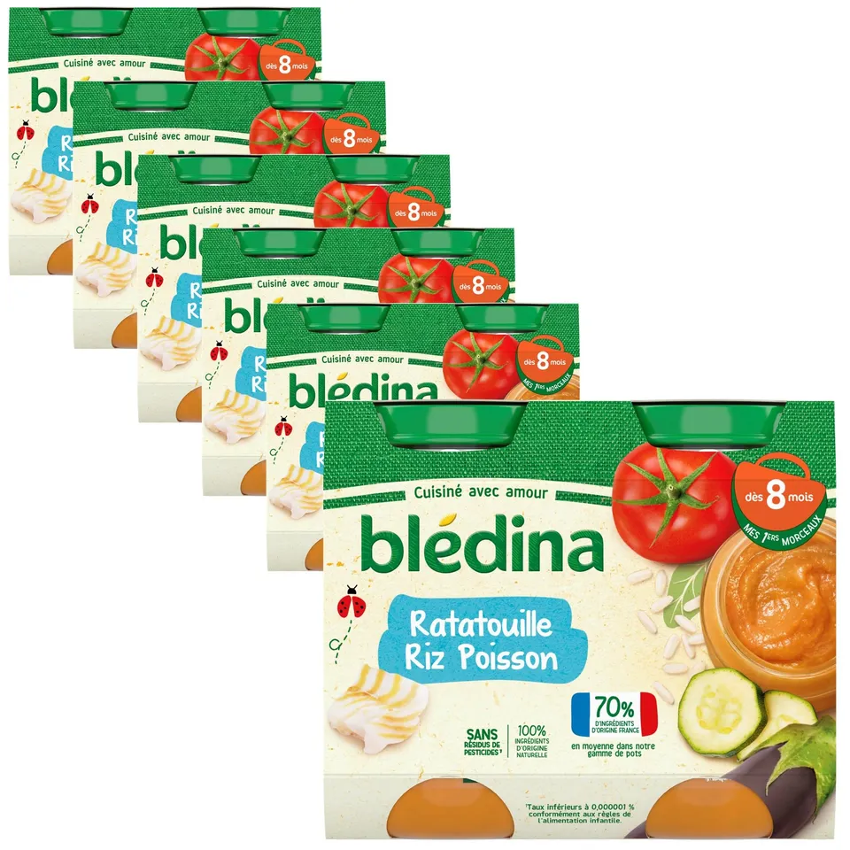 bl-dina-petits-pots-ratatouille-riz-poisson-d-s-8-mois-12-pots-de-200g-80-d-ingr image 1