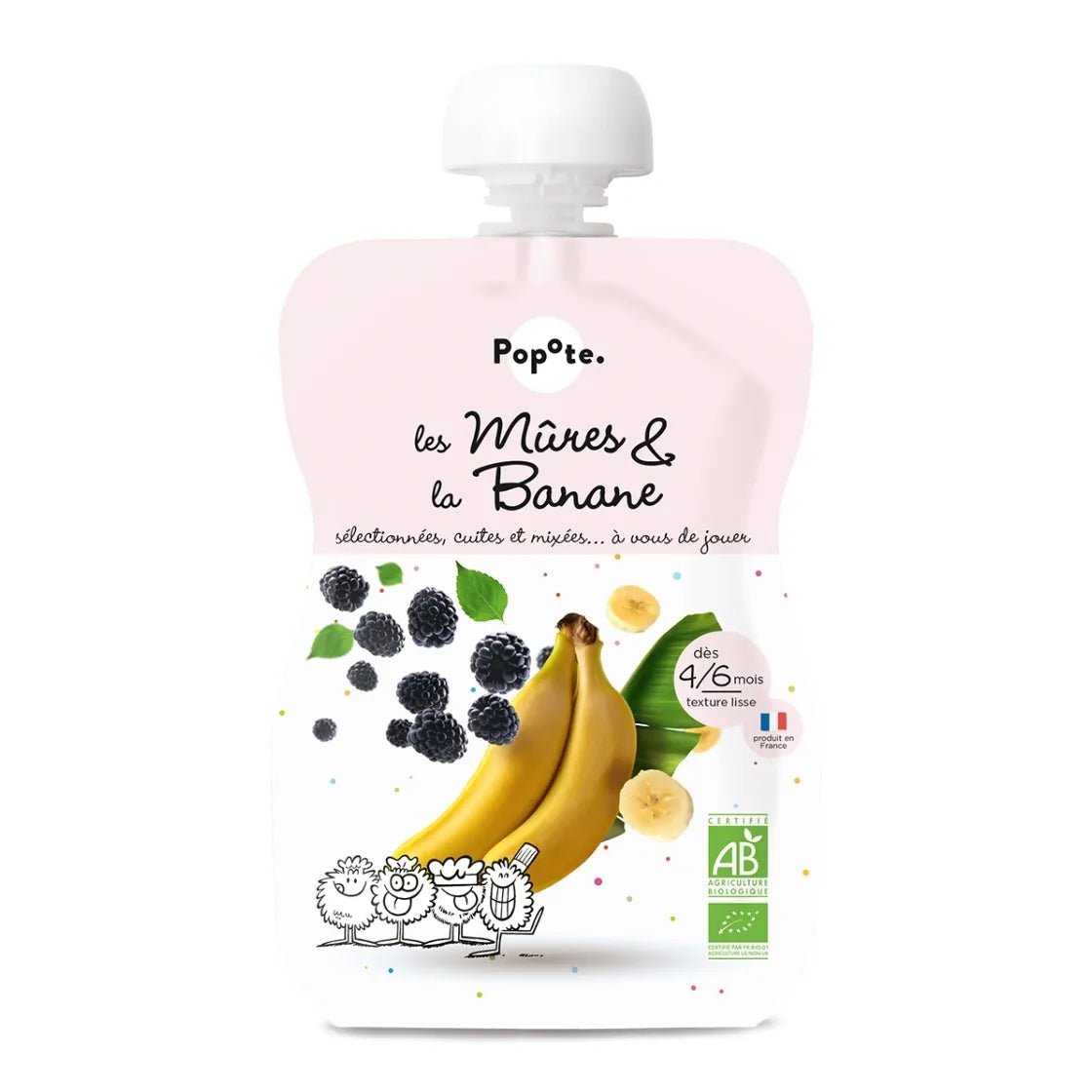 popote-les-m-res-la-banane-compote-bio-bi-fruits-pour-b-b-d-s-4-6-mois image 1