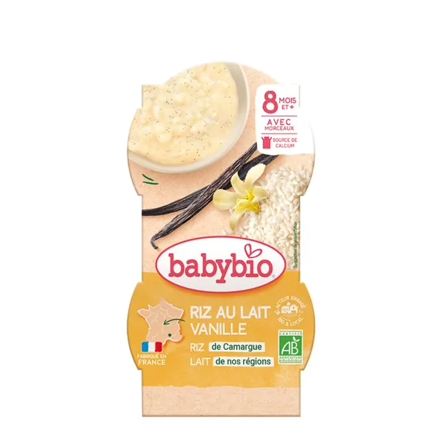 babybio-primea-riz-au-lait-vanille-dessert-lact-bio-d-s-8-mois-2-x-100-g image 1