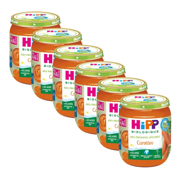 hipp-mes-1ers-carottes-pot-125g-lot-de-6-bio image 1