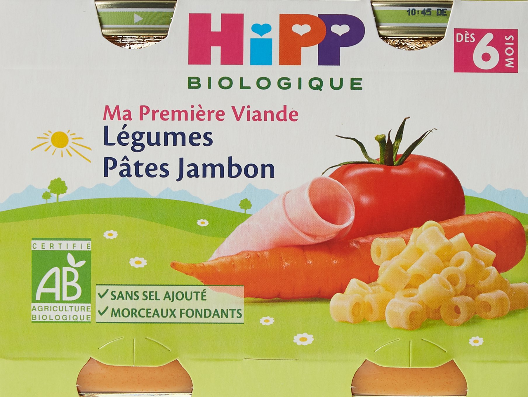 hipp-ma-premi-re-viande-l-gumes-bio-d-s-6-mois-12-pots-de-190-g-3-recettes image 1