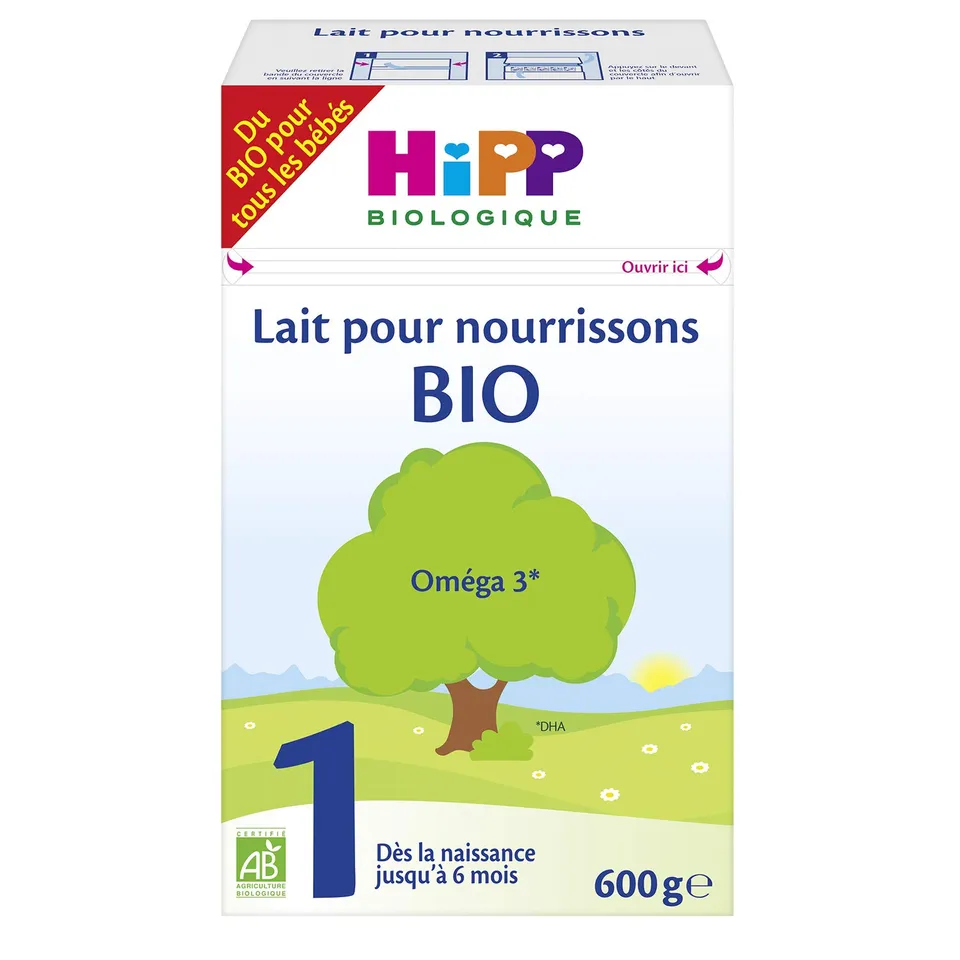 hipp-biologique-lait-1-bio-nourrissons-0-6-mois-4x600g image 1