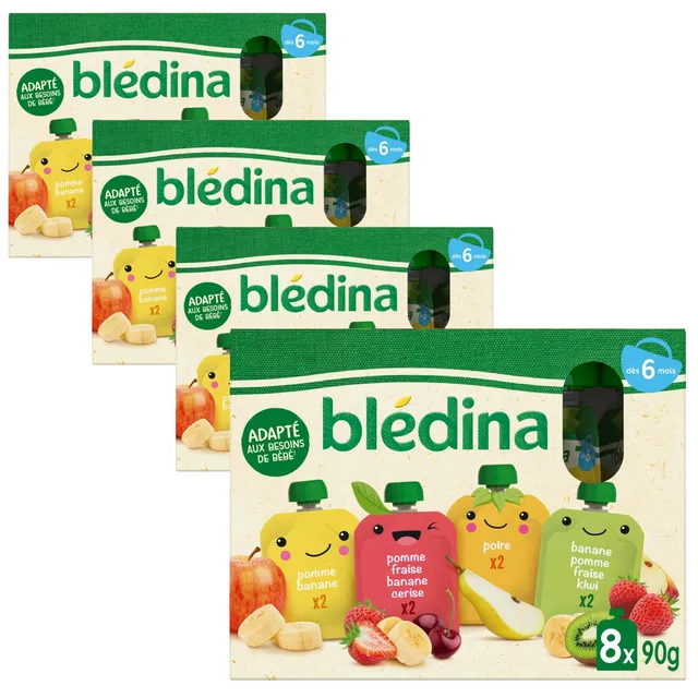 bl-dina-gourdes-de-pur-es-de-fruits-d-s-6-mois-assortiment-4-saveurs-32-x-90-g image 1