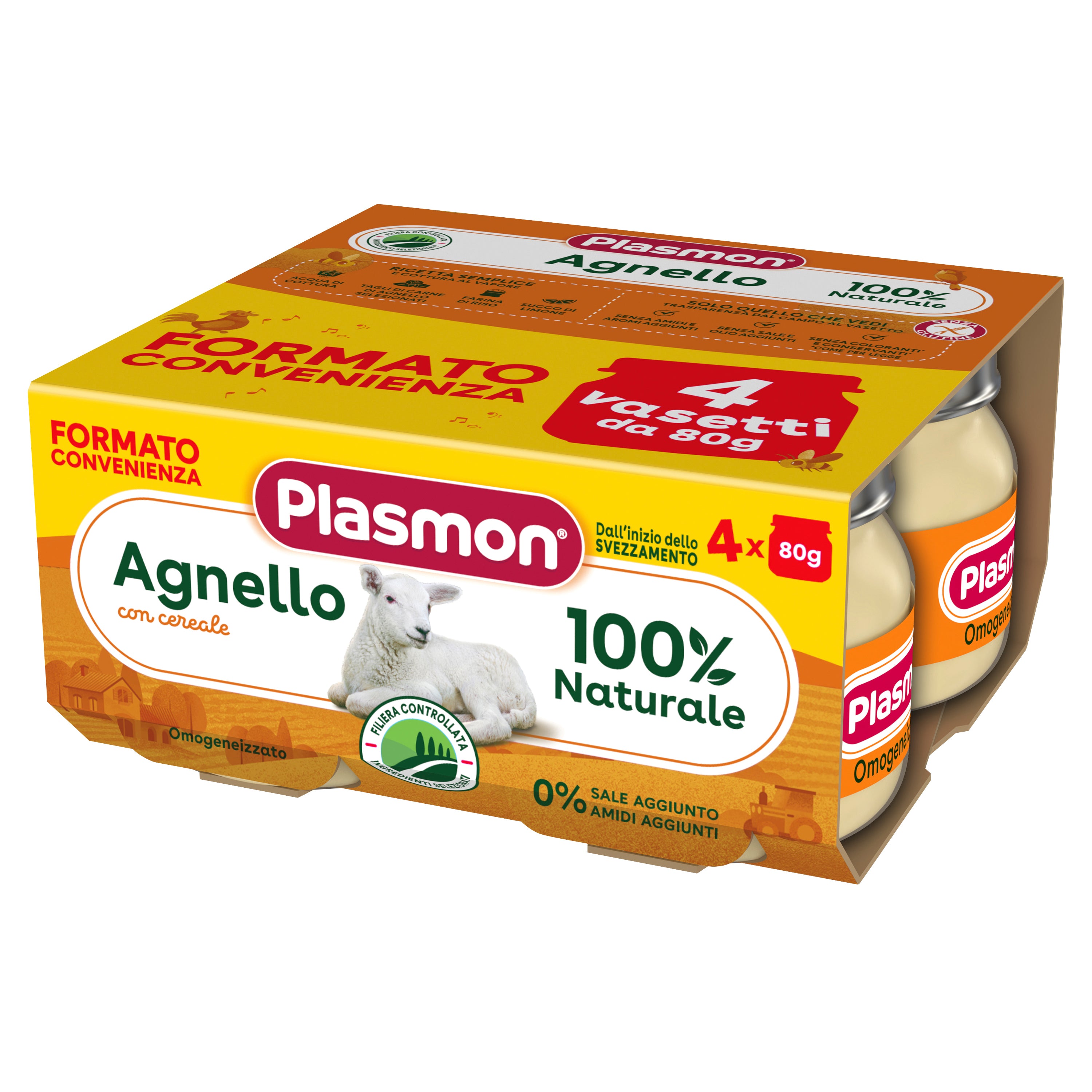 plasmon-omogeneizzato-carne-agnello-e-cereale-petit-pot-agneau-b-b-4x80g image 1