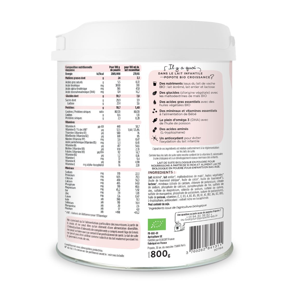popote-le-lait-3-me-ge-croissance-800g-lait-en-poudre-bio-pour-b-b-d-s-10-12-moi image 3
