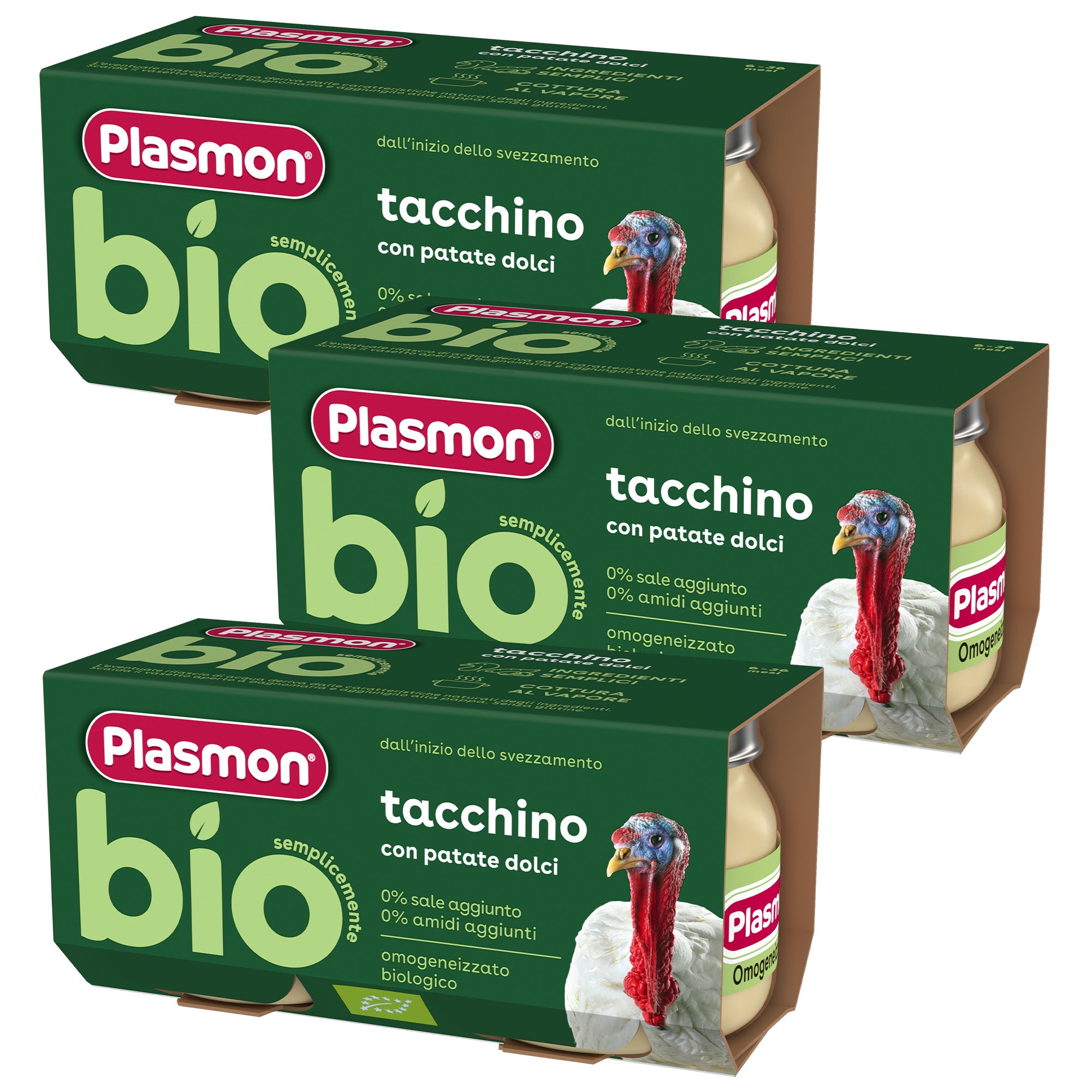 plasmon-omogeneizzato-biologique-dinde-3-packs-de-2x80-g image 1