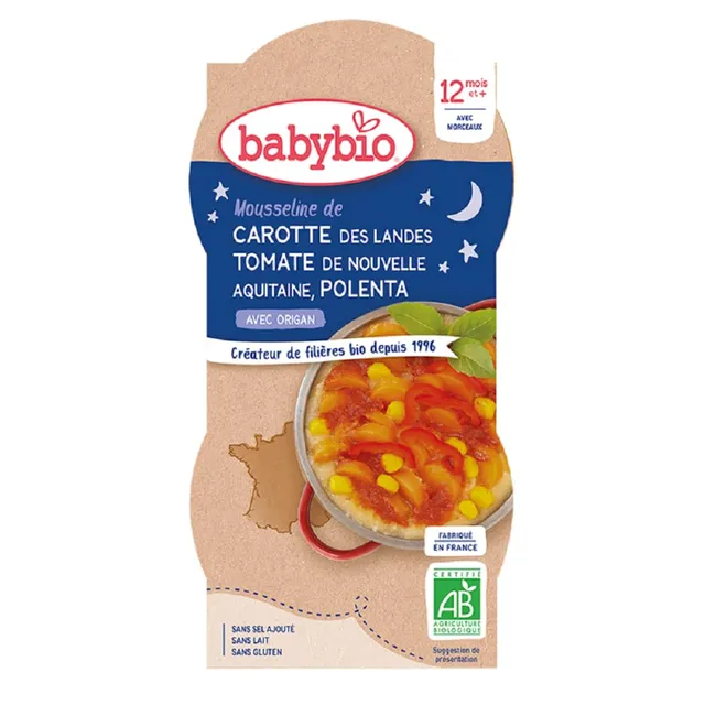 babybio-bols-carotte-des-landes-tomate-polenta-repas-du-soir-d-s-12-mois-2-x-200 image 1