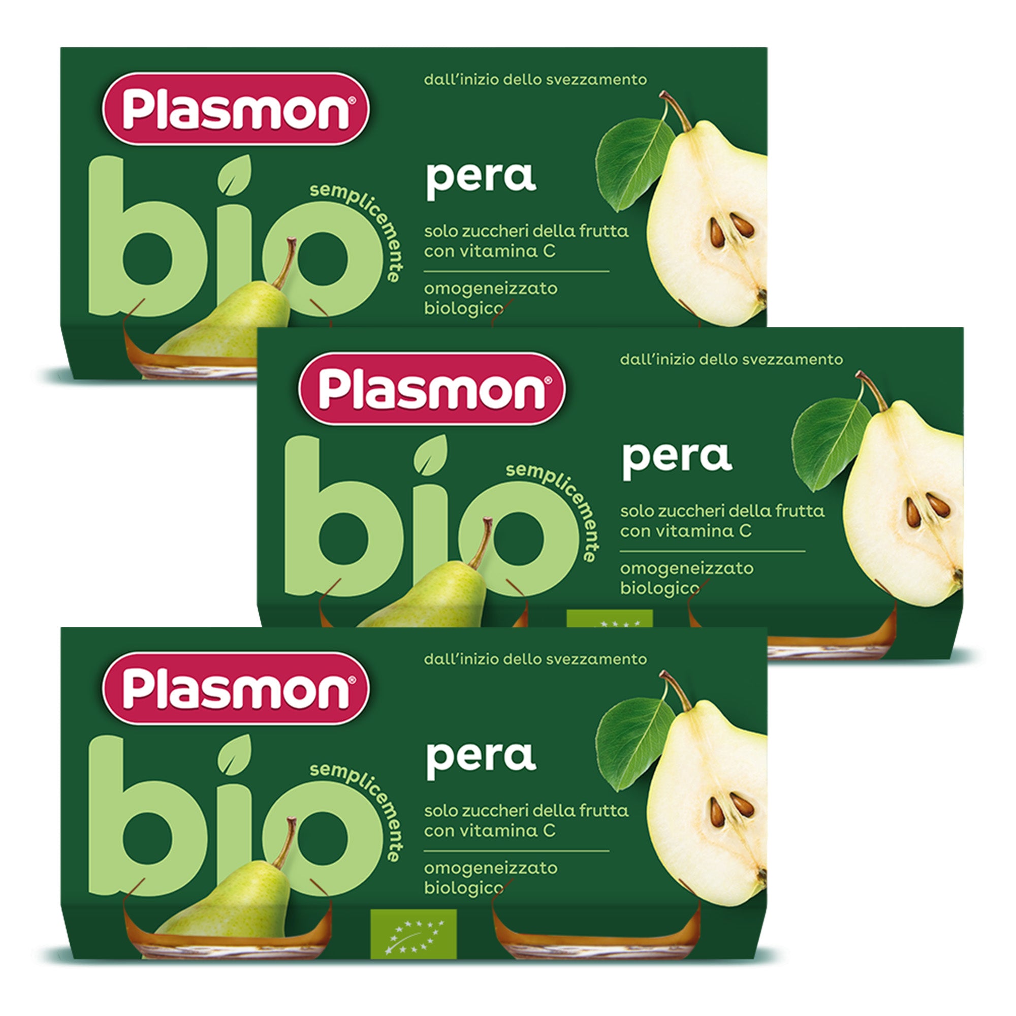 plasmon-bio-omogeneizzato-pera-petit-pot-b-b-fruit-poire-bio-6x80g image 1