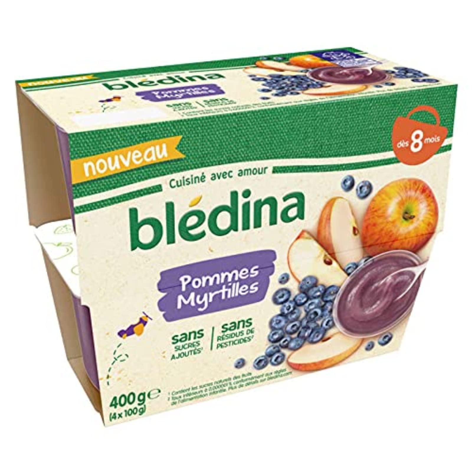 bl-dina-coupelles-fruits-pommes-myrtilles-d-s-8-mois-pack-de-4-x-100-g image 1