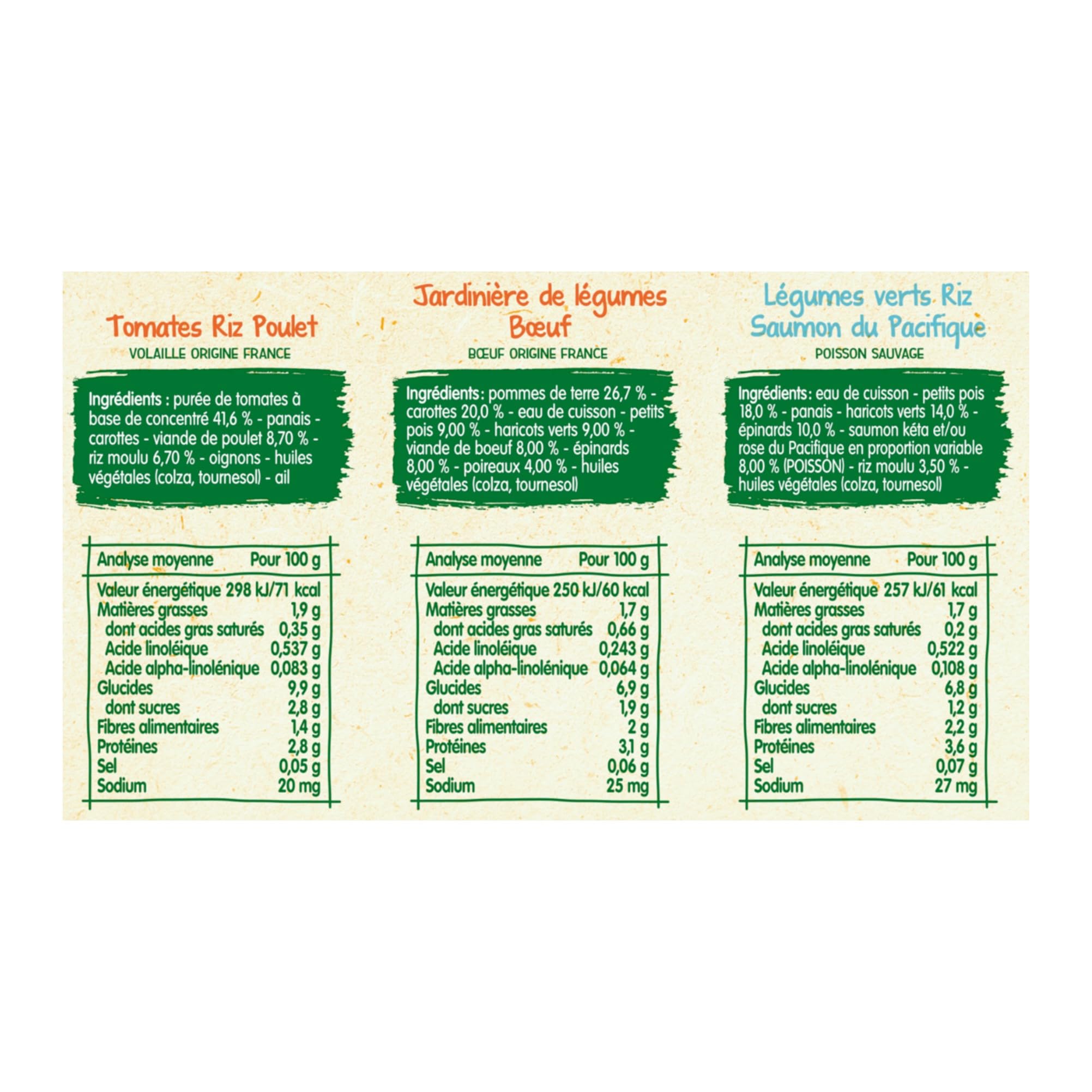 bl-dina-petits-pots-b-b-d-s-6-mois-tomates-riz-poulet-l-gumes-b-uf-l-gumes-riz-s image 2
