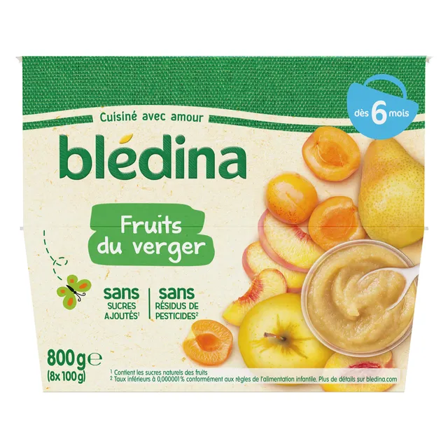 bl-dina-fruits-du-verger-coupelles-8x100g-pommes-poires-p-ches-abricots image 1