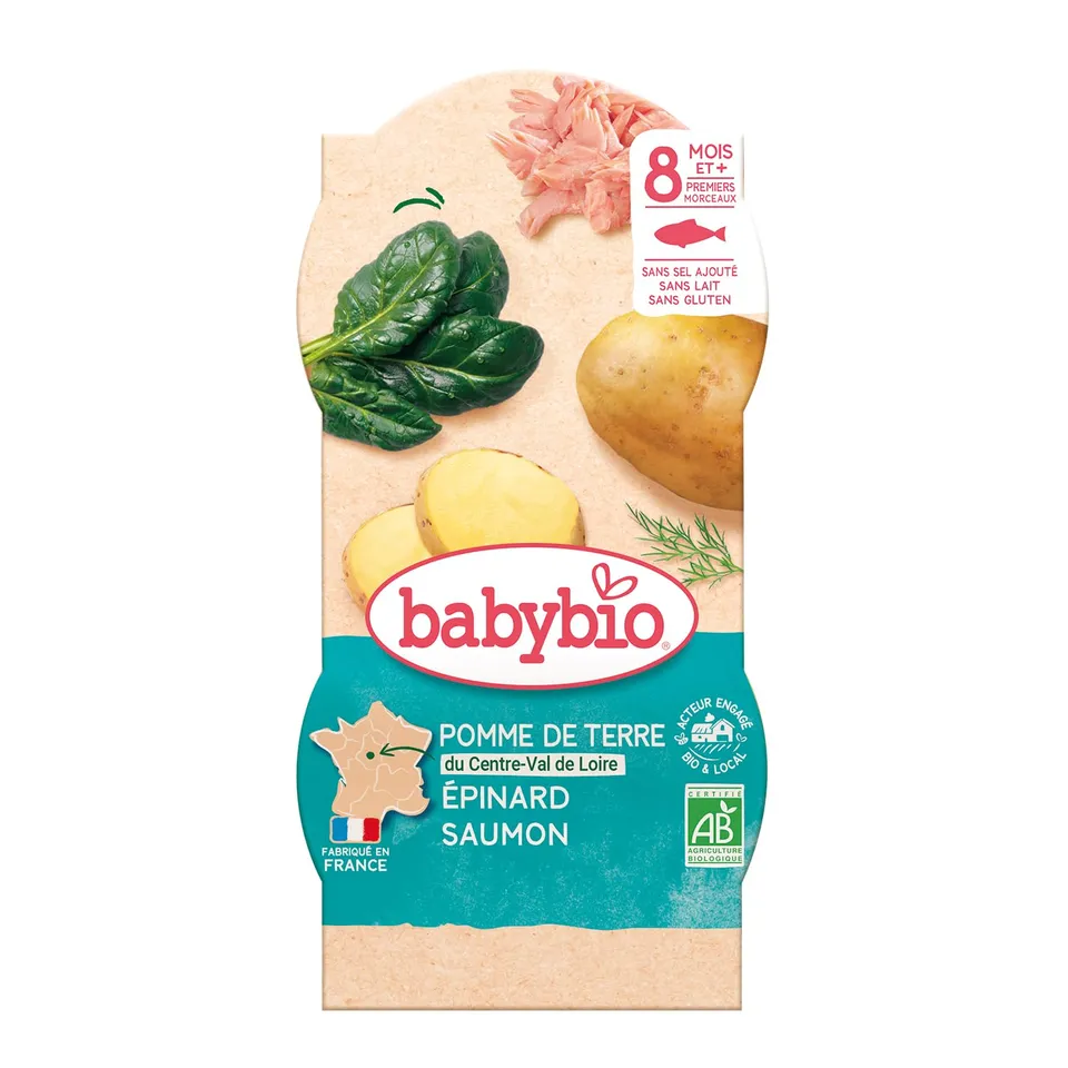 babybio-bols-pomme-de-terre-epinard-saumon-l-aneth-2x200-g-8-mois-bio image 1