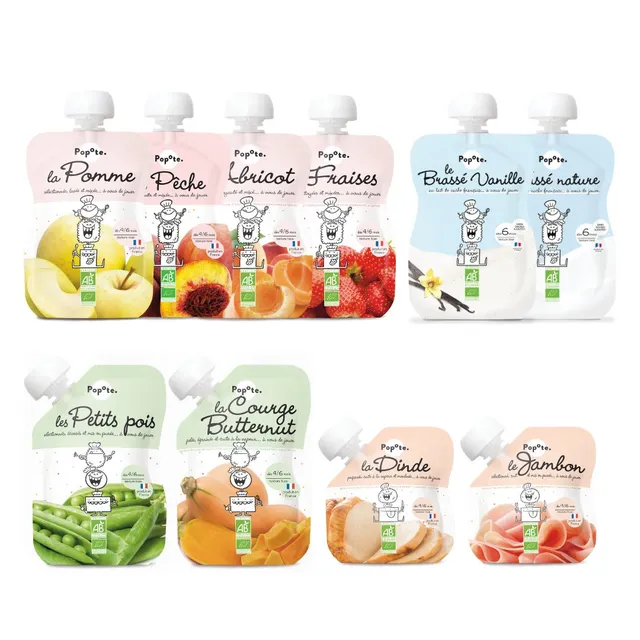 popote-mon-pack-week-end-10-gourdes-pur-es-bio-fruits-l-gumes-et-viandes-d-s-4-6 image 1