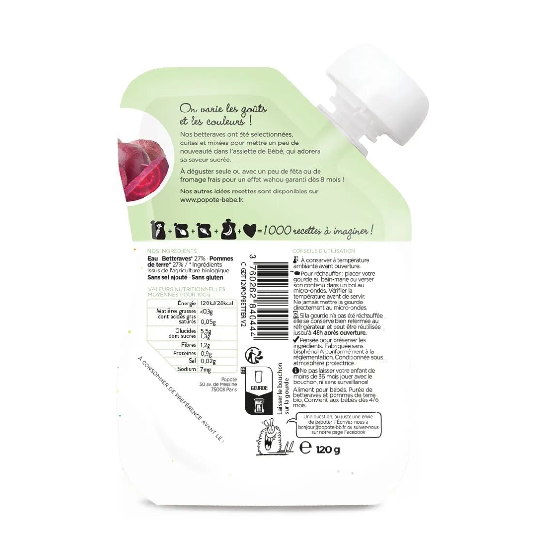 popote-la-betterave-gourde-pur-e-de-betterave-bio-mono-saveur-pour-b-b-d-s-4-6-m image 2