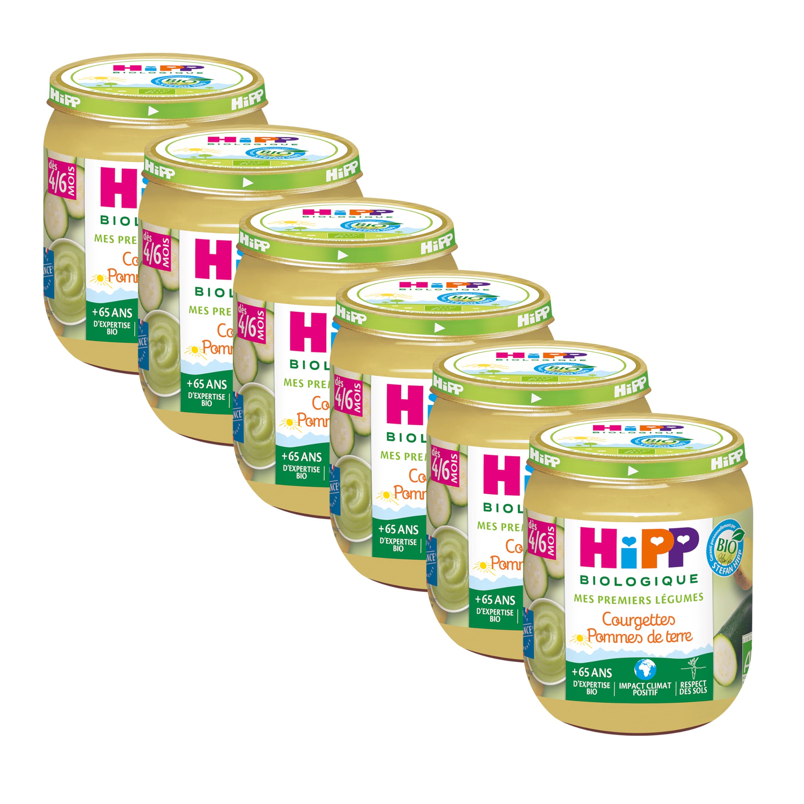 hipp-biologique-courgettes-pommes-de-terre-pot-125-g-lot-de-6 image 1