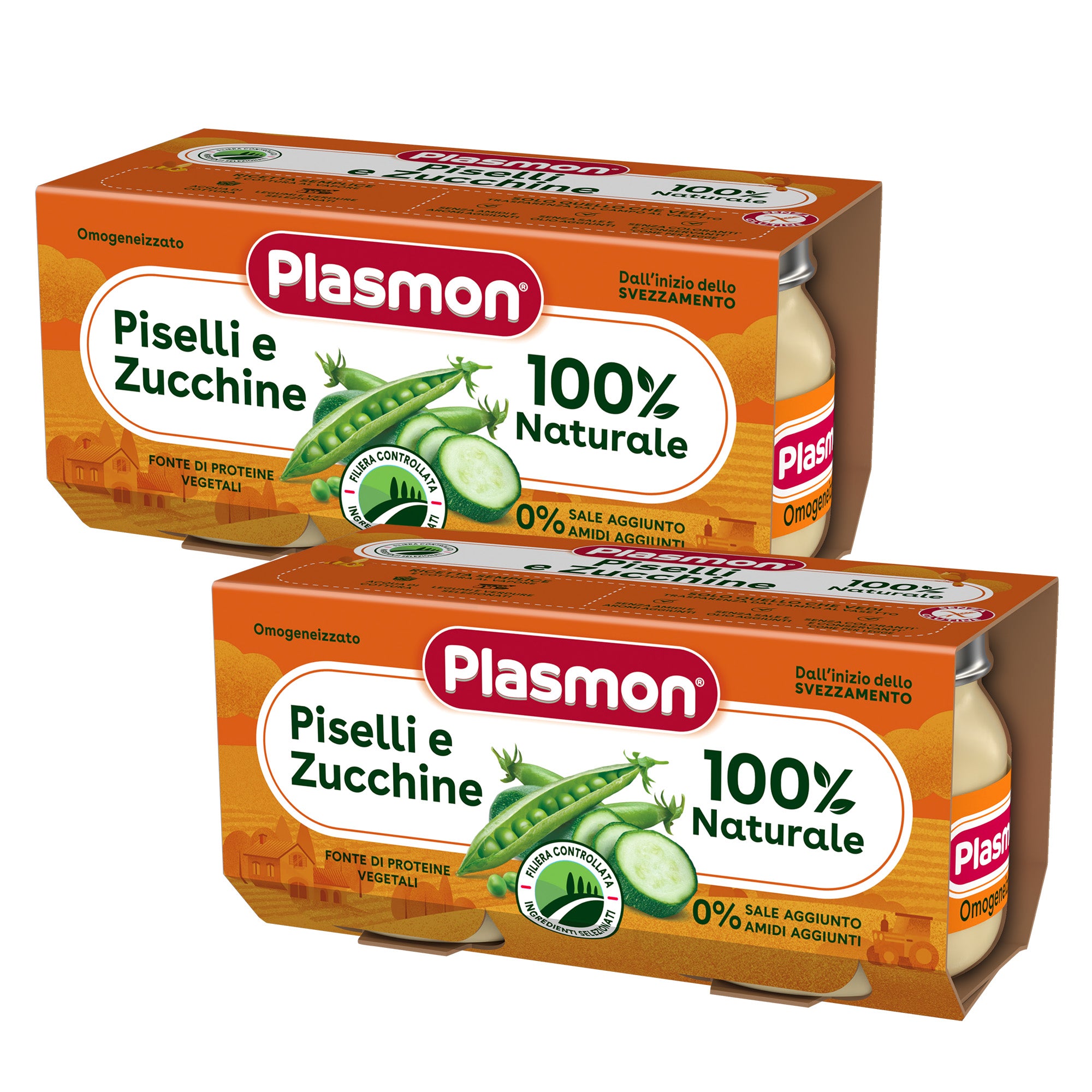 plasmon-omogeneizzato-petits-pois-et-courgettes-2-sachets-de-2x80-g image 1