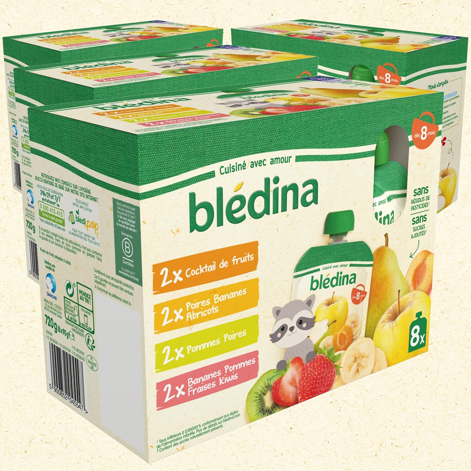 bl-dina-gourdes-de-pur-es-de-fruits-d-s-8-mois-cocktail-de-fruits-32x90g-8x4-var image 2