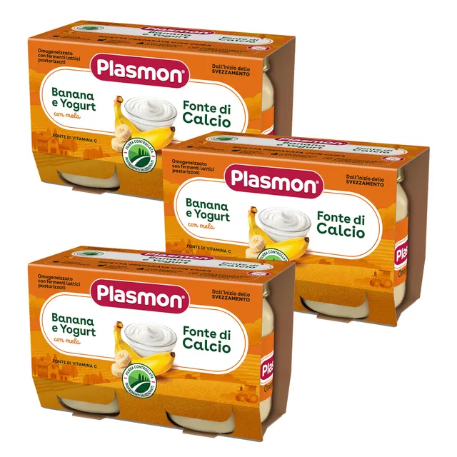 plasmon-omogeneizzato-banane-yaourt-3-paquets-de-2x120-g image 1